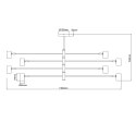 Light Prestige Lampa wisząca Snow 8 czarna 8xGU10