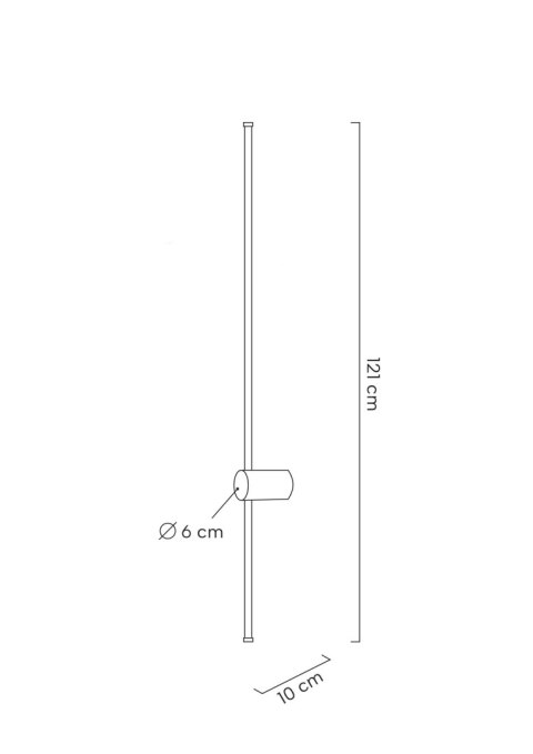 MOOSEE lampa ścienna OMBRE 120 złota