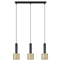 Light Prestige Lampa wisząca Amo czarno-złota 3xE27