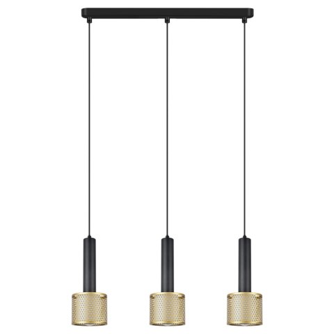 Light Prestige Lampa wisząca Amo czarno-złota 3xE27