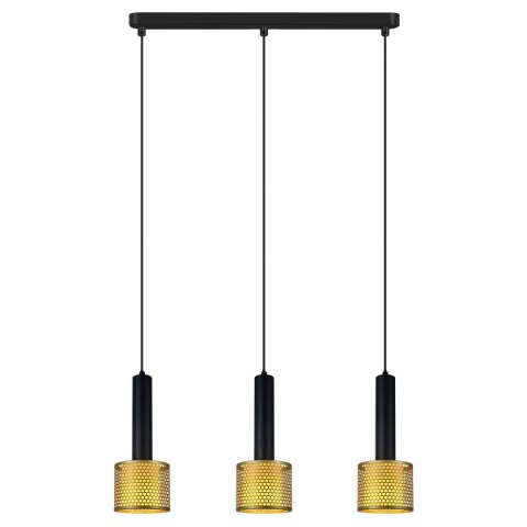 Light Prestige Lampa wisząca Amo czarno-złota 3xE27