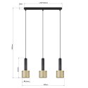 Light Prestige Lampa wisząca Amo czarno-złota 3xE27