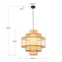 Light Prestige Lampa wisząca Stela rattanowa 1xE27