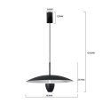 Light Prestige Lampa wisząca Ufo M czarna LED CCT