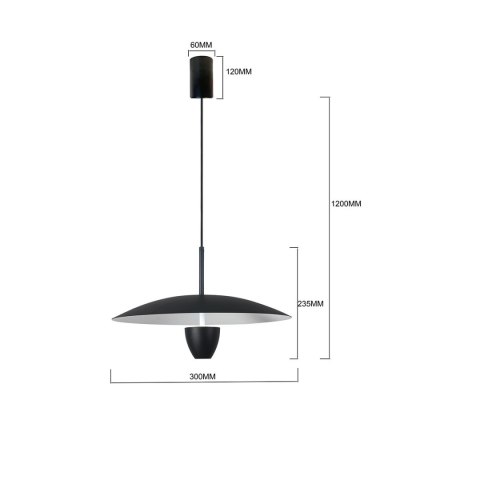 Light Prestige Lampa wisząca Ufo S czarna LED CCT