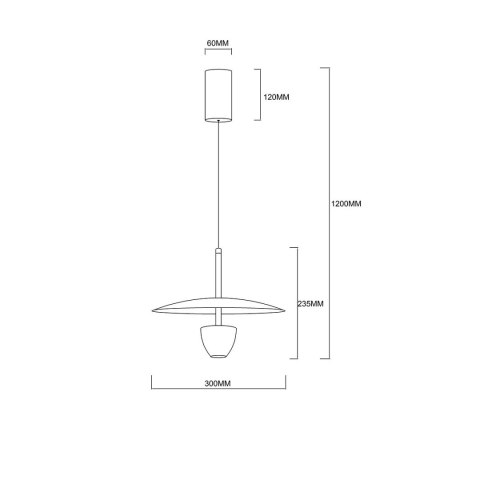 Light Prestige Lampa wisząca Ufo S czarna LED CCT