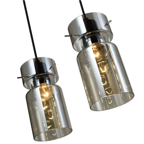 Light Prestige Podwójna lampa wisząca Nivio dymna 2xE27