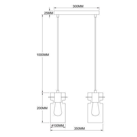 Light Prestige Podwójna lampa wisząca Nivio dymna 2xE27