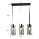 Light Prestige Potrójna lampa wisząca Nivio dymna 3xE27