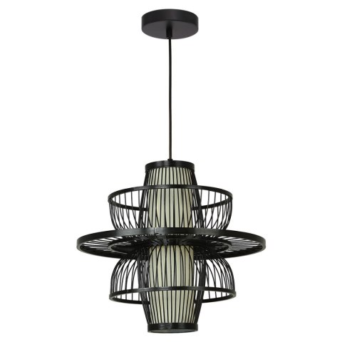 Light Prestige Rattanowa lampa wisząca Astra czarna 1xE27