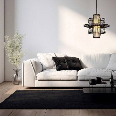 Light Prestige Rattanowa lampa wisząca Astra czarna 1xE27