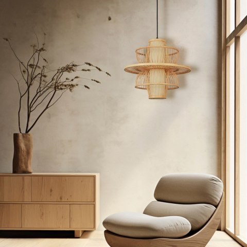 Light Prestige Rattanowa lampa wisząca Astra naturalna 1xE27
