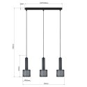 Light Prestige Lampa wisząca Amo czarna 3xE27