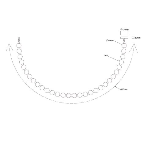 Light Prestige Lampa wisząca Dorado Rope 3 m złota LED CCT