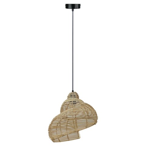 Light Prestige Rattanowa lampa wisząca Shella 40 cm jasne drewno 1xE27