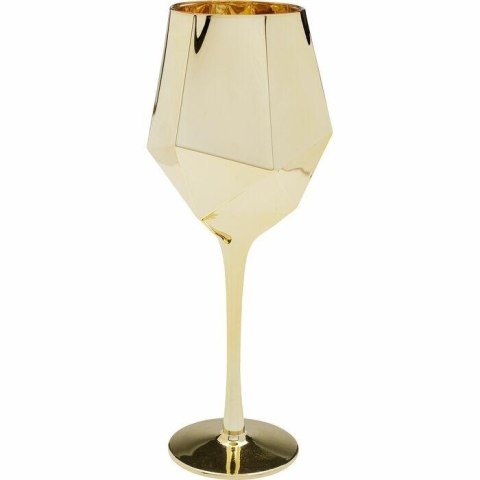 KARE komplet 4 kieliszków do wina DIAMOND 660 ml złoty