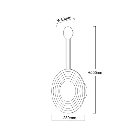 Light Prestige Kinkiet Bell transparentny LED CCT