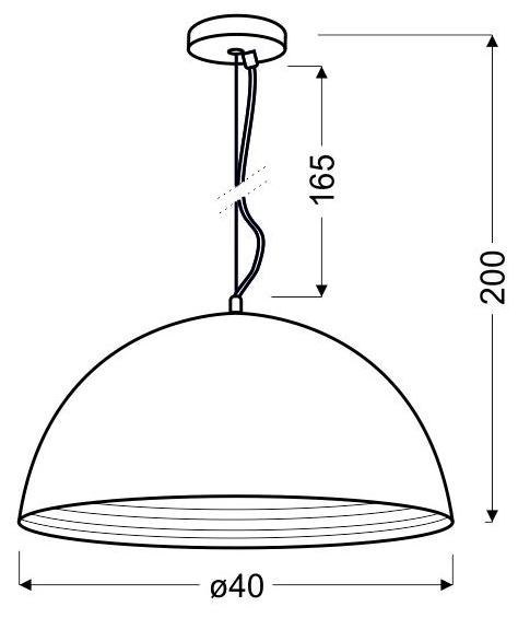 AMALFI LAMPA WISZĄCA 40 1X60W E27 MIEDZIANY