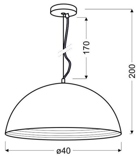 DORADA LAMPA WISZĄCA 40 1X60W E27 CHROM