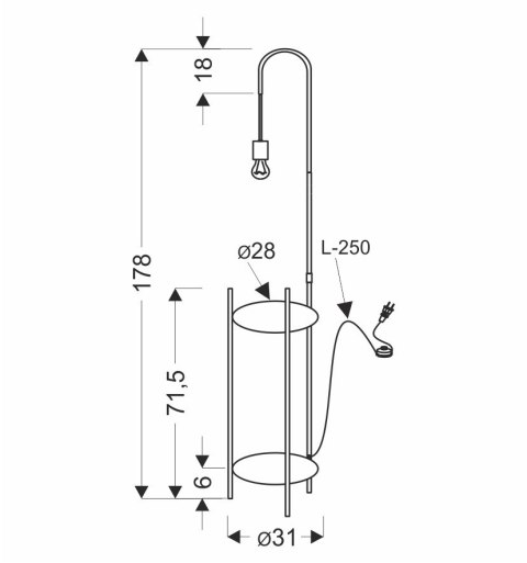WALK LAMPA PODŁOGOWA CZARNY+ZIELONY 1X40W E27