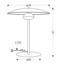 LAMPA STOŁOWA LUND 1 BIAŁY