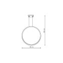 Light Prestige Lampa wisząca Mirror L biała IP44 LED CCT