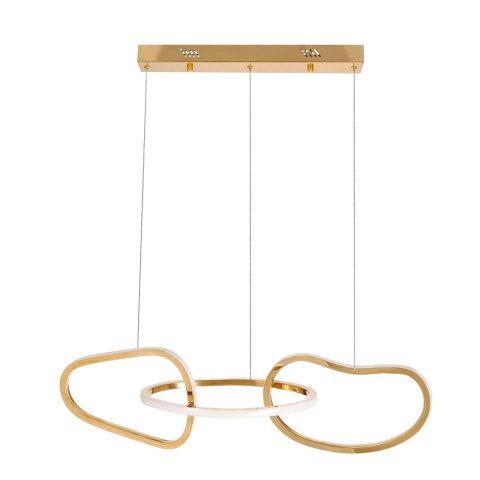 Lampa wisząca ANNELI elegancka - złota nieregularna forma 125 cm - designerska lampa salonu i jadalni LED 3000K