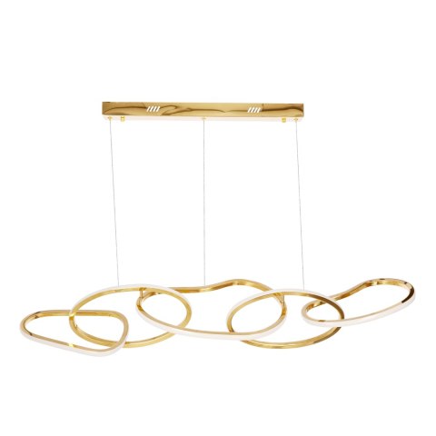 Lampa wisząca ANNELI elegancka - złota nieregularna forma 80 cm - designerska lampa salonu i jadalni LED 3000K