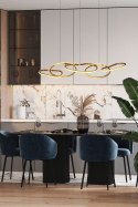 Lampa wisząca ANNELI elegancka - złota nieregularna forma 80 cm - designerska lampa salonu i jadalni LED 3000K