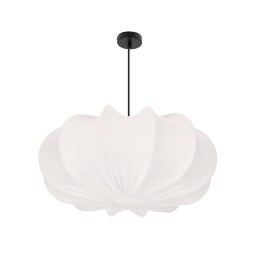 Lampa wisząca CAFEE skandynawska - z abażurem kremowym latte 52 cm - minimalistyczne oświetlenie sufitowe w stylu japandi E27