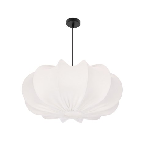 Lampa wisząca CAFEE skandynawska - z abażurem kremowym latte 52 cm - minimalistyczne oświetlenie sufitowe w stylu japandi E27