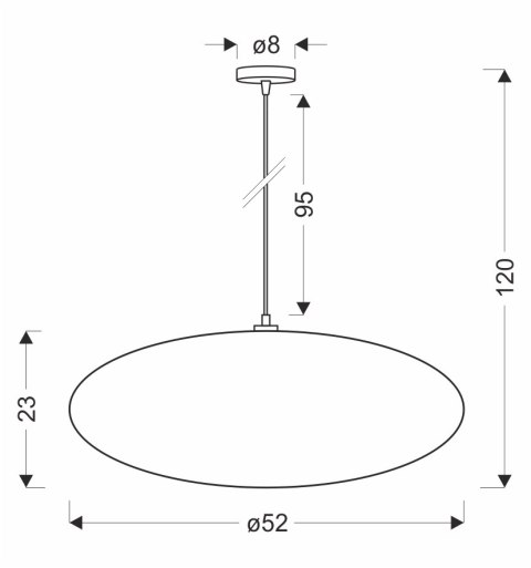 Lampa wisząca CAFEE' skandynawska z abażurem brązowym mokka 52 cm - minimalistyczne oświetlenie sufitowe w stylu japandi E27