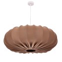 Lampa wisząca CAFEE skandynawska - z abażurem brązowym mokka 66cm - nowoczesne oświetlenie sufitowe do salonu i jadalni E27