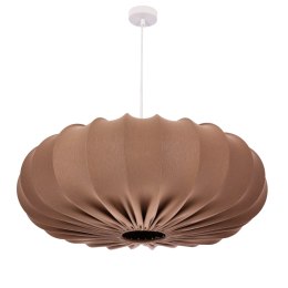 Lampa wisząca CAFEE skandynawska - z abażurem brązowym mokka 66cm - nowoczesne oświetlenie sufitowe do salonu i jadalni E27