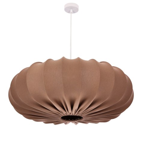 Lampa wisząca CAFEE skandynawska - z abażurem brązowym mokka 66cm - nowoczesne oświetlenie sufitowe do salonu i jadalni E27