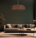 Lampa wisząca CAFEE skandynawska - z abażurem brązowym mokka 66cm - nowoczesne oświetlenie sufitowe do salonu i jadalni E27
