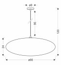 Lampa wisząca CAFEE skandynawska - z abażurem brązowym mokka 66cm - nowoczesne oświetlenie sufitowe do salonu i jadalni E27