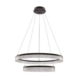 Lampa wisząca FROZI w stylu glamour - czarny klosz z kryształkami - nowoczesny żyrandol LED do luksusowego salonu
