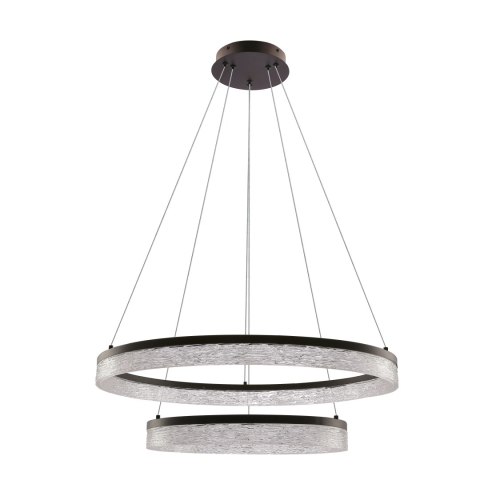 Lampa wisząca FROZI w stylu glamour - czarny klosz z kryształkami - nowoczesny żyrandol LED do luksusowego salonu