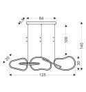 Lampa wisząca ANNELI elegancka - złota nieregularna forma 80 cm - designerska lampa salonu i jadalni LED 3000K