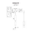 Light Prestige Lampa wisząca Manacor czarna 1xGU10