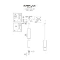 Light Prestige Lampa wisząca Manacor złota 1xGU10