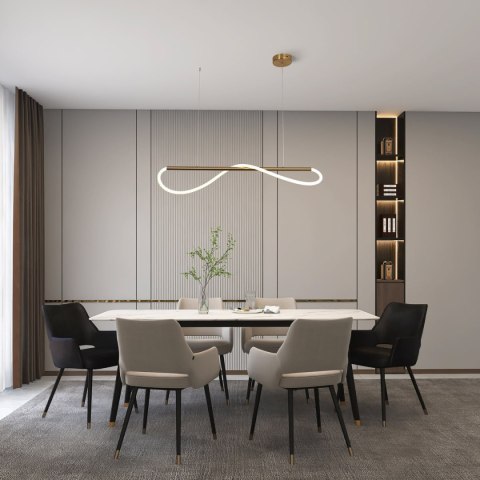 Light Prestige Lampa wisząca Meleca S złota LED CCT