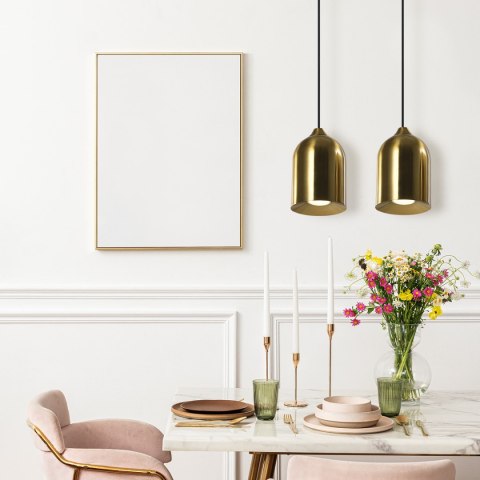 Light Prestige Metalowa lampa wisząca Nilo złota 2xGU10
