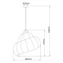 Light Prestige Rattanowa lampa wisząca Shella 60 cm jasne drewno 1xE27
