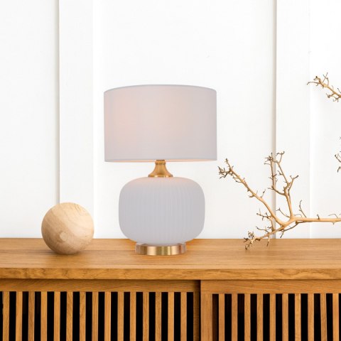 Light Prestige Lampa stołowa Tamiza 48 cm biała 1xE27