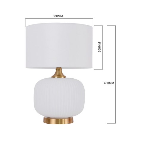 Light Prestige Lampa stołowa Tamiza 48 cm biała 1xE27