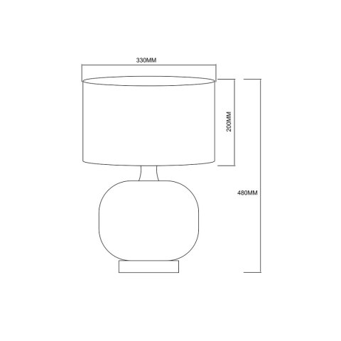 Light Prestige Lampa stołowa Tamiza 48 cm biała 1xE27