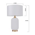 Light Prestige Lampa stołowa Tamiza 65 cm biała 1xE27