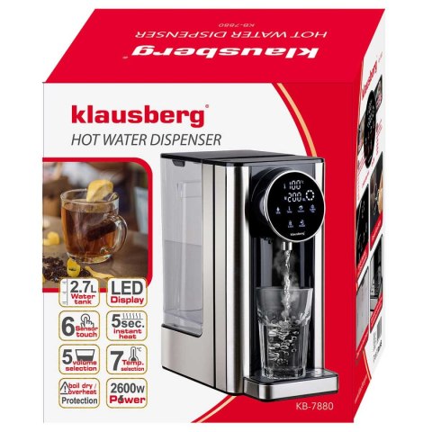 DYSPENSER DOZOWNIK GORĄCEJ WODY 2,7L KLAUSBERG KB-7880